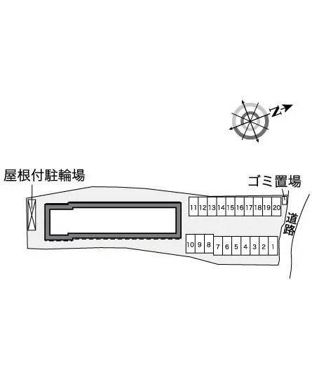 ★手数料０円★宇部市北条２丁目　月極駐車場（LP）